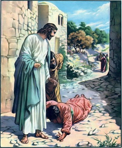 One former leper returns to thank Jesus Luke 17:14-19