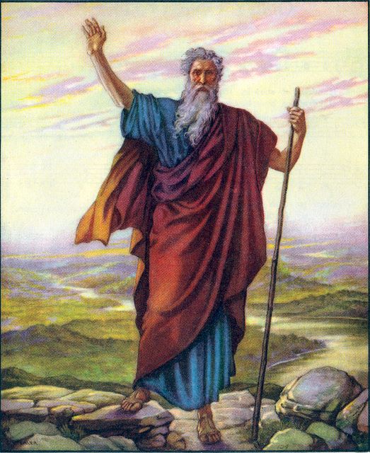 Moses sees